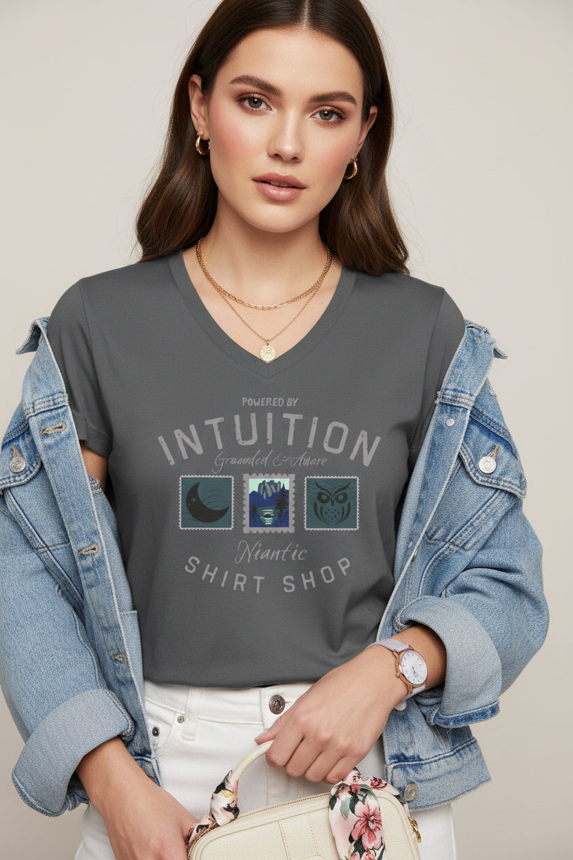 Powered By Intuition V-Neck Tee