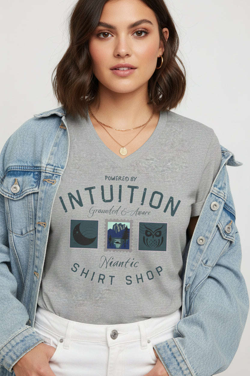 Powered By Intuition V-Neck Tee