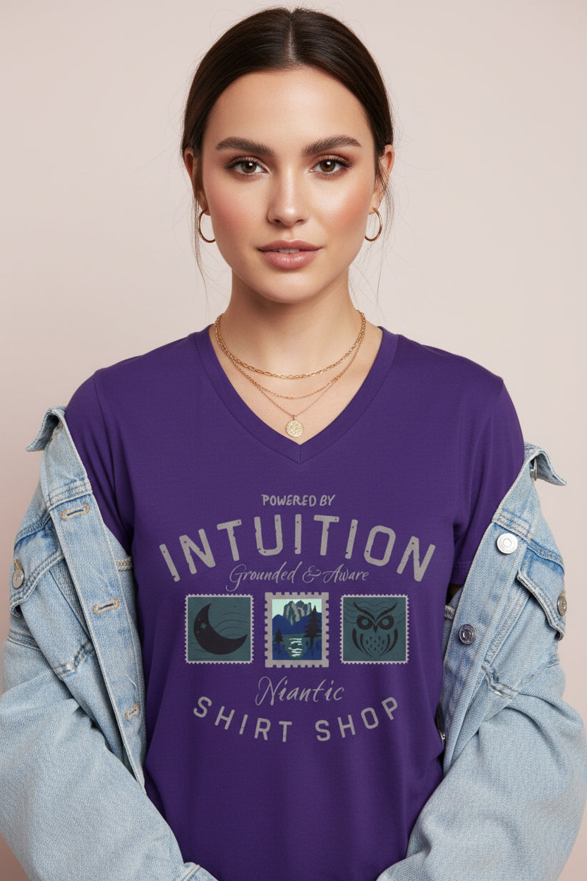 Powered By Intuition V-Neck Tee