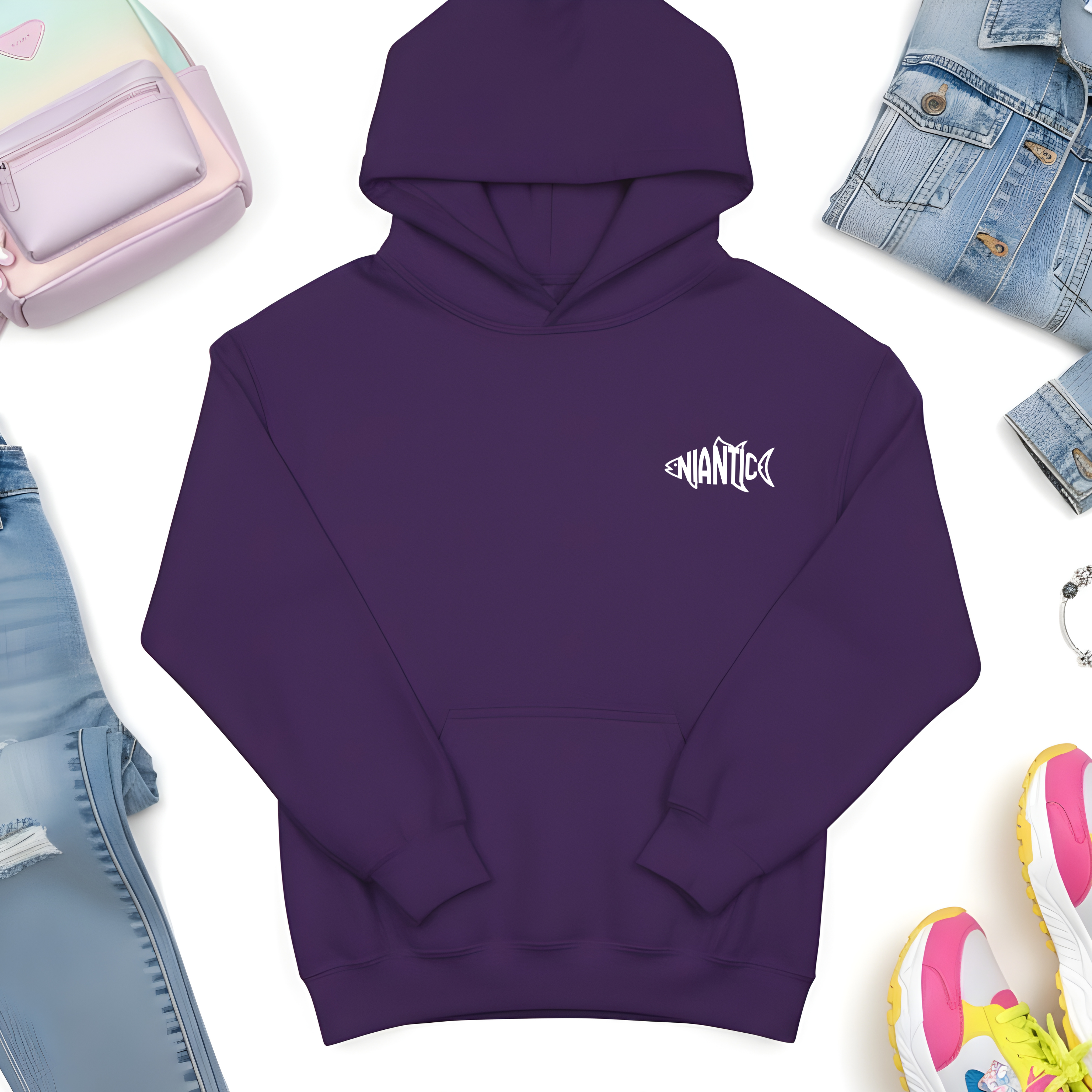 Niantic Life Youth Hoodie - Fish Logo
