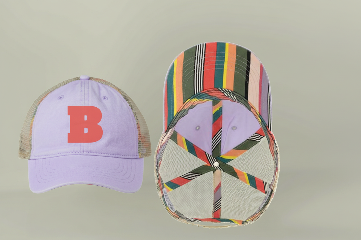 Women's Vintage Washed Print Hats