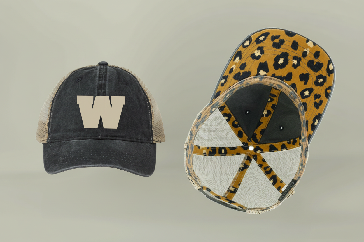 Women's Vintage Washed Print Hats