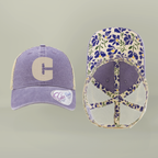 Women's Vintage Washed Print Hats