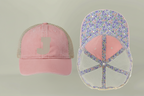 Women's Vintage Washed Print Hats