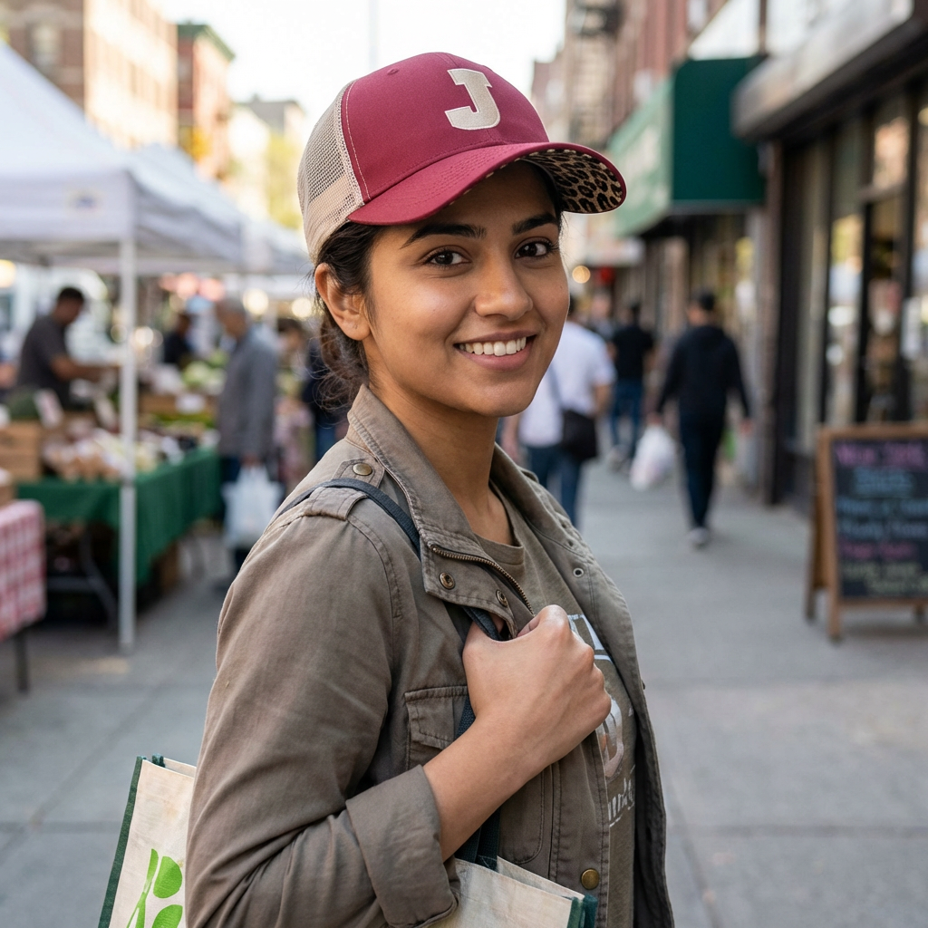 Women's Vintage Washed Print Hats