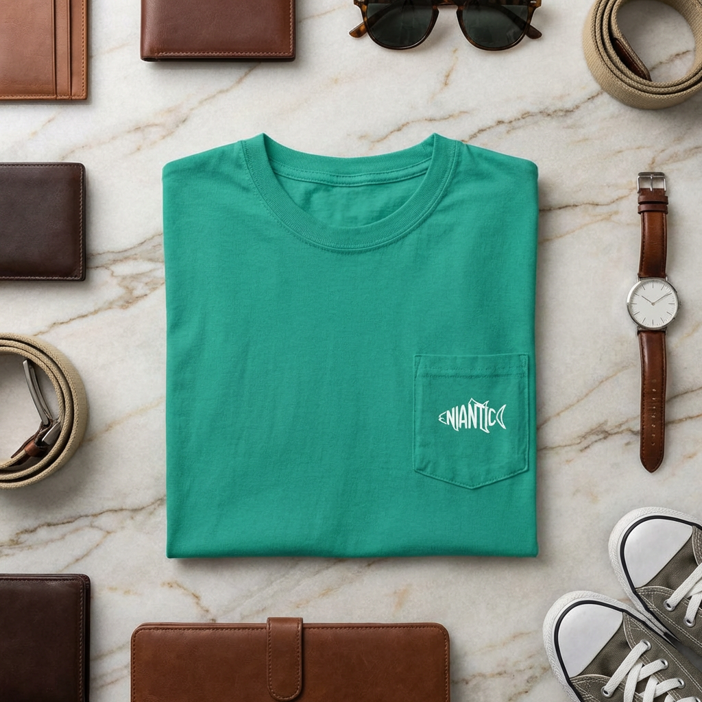 Shoreline Pocket Tee — Niantic Fish
