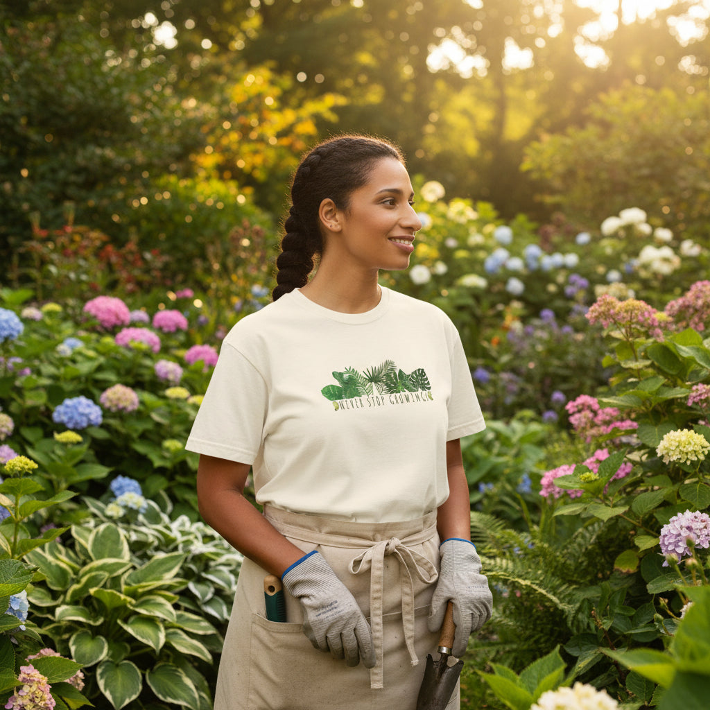 Botanical Boxy Tee: Never Stop Growing