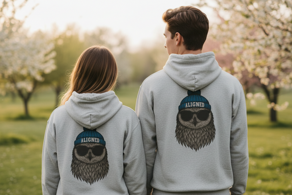 Aligned Owl Unisex Hoodie