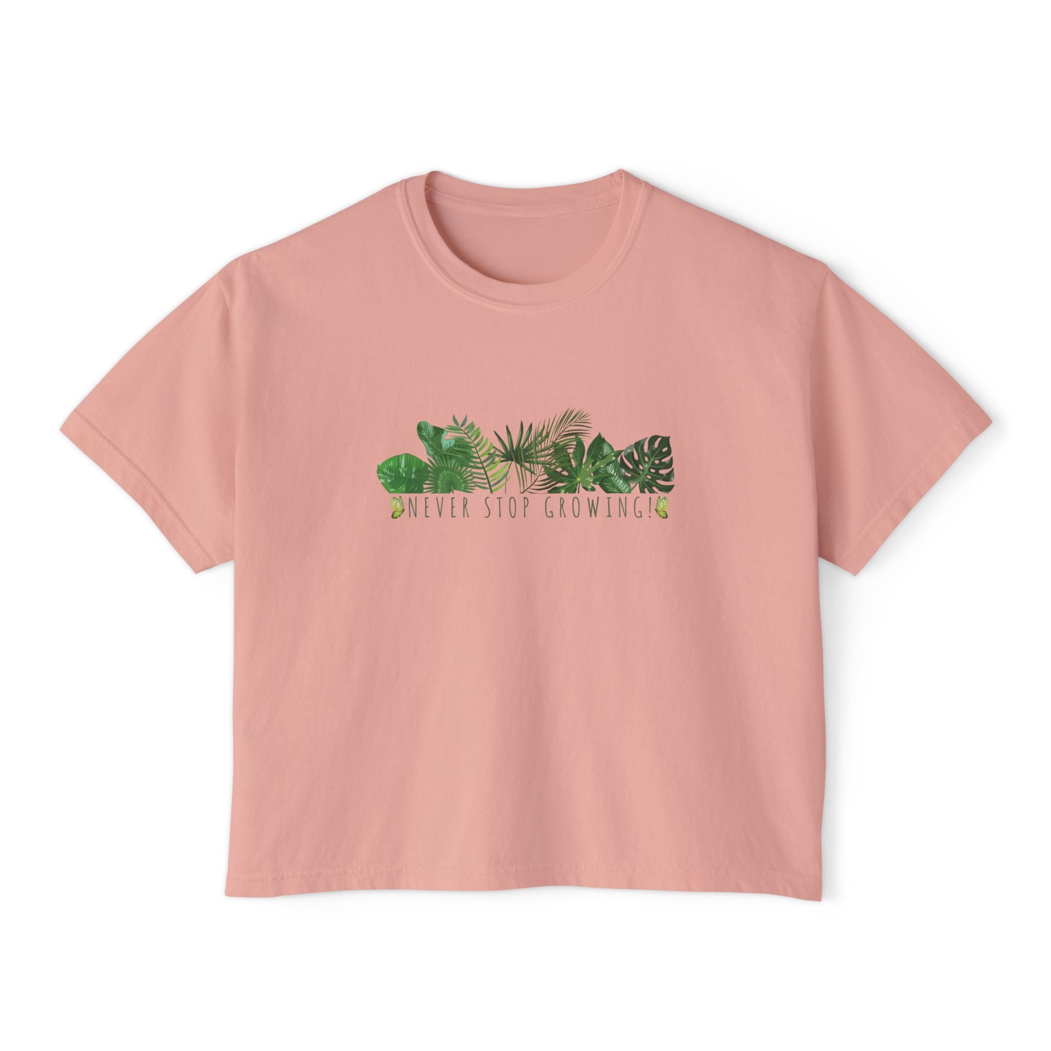Botanical Boxy Tee: Never Stop Growing