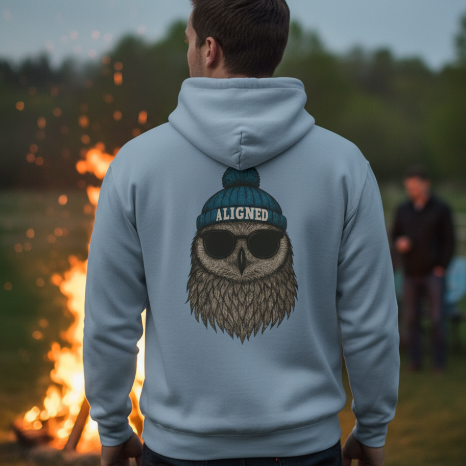 Aligned Owl Unisex Hoodie