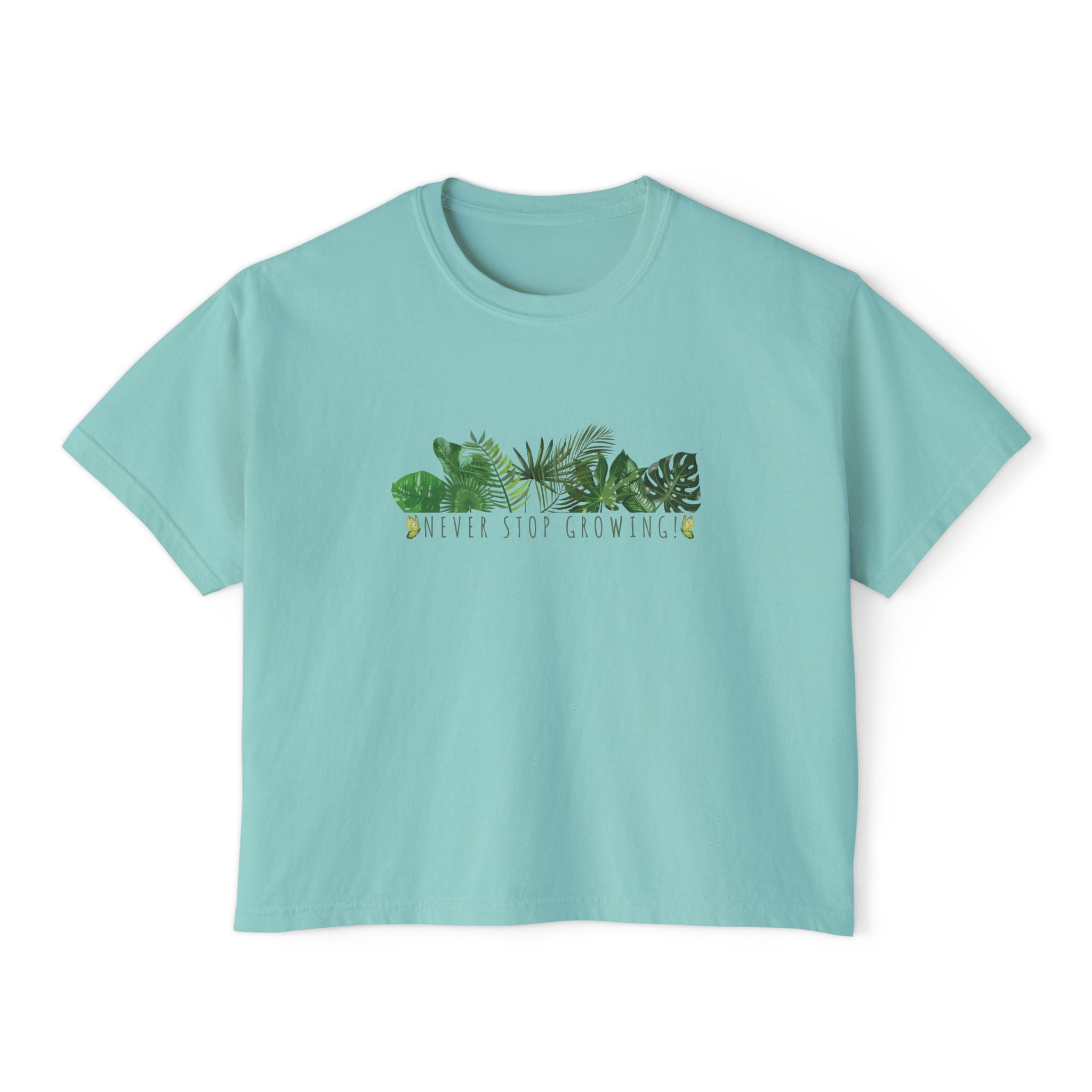 Botanical Boxy Tee: Never Stop Growing