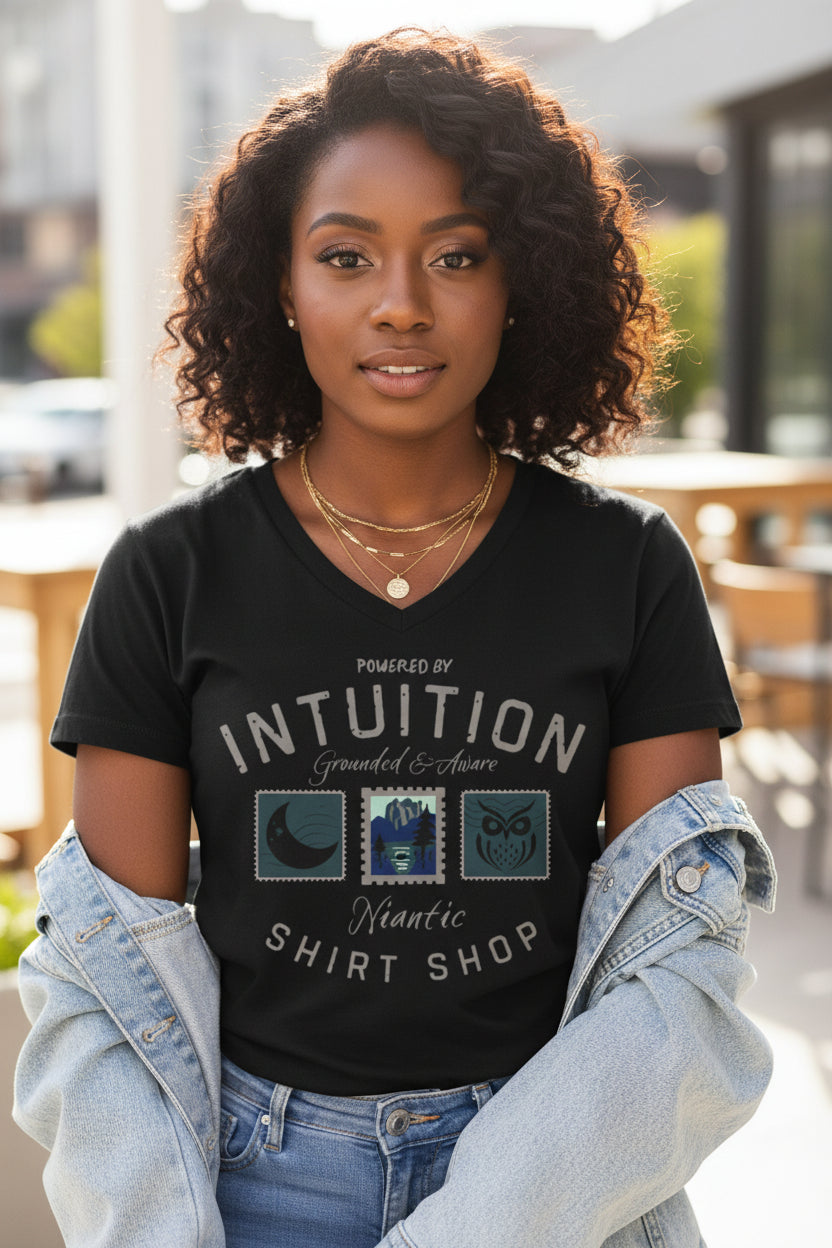 Powered By Intuition V-Neck Tee