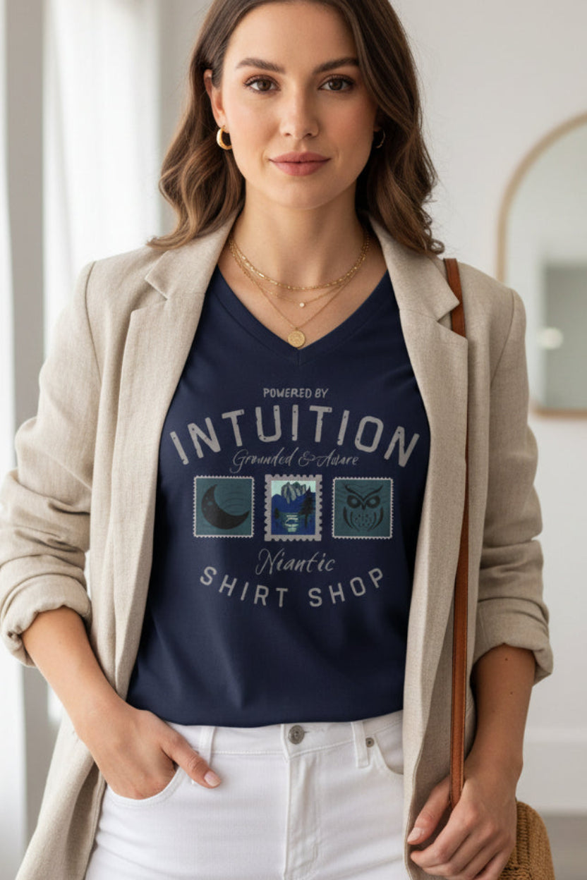 Powered By Intuition V-Neck Tee