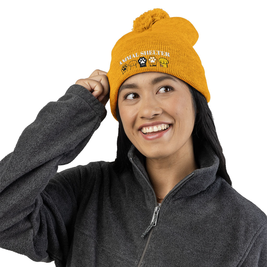 Customizable Pom-Pom Beanie